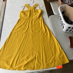 yellow dress by ann taylor  size 8